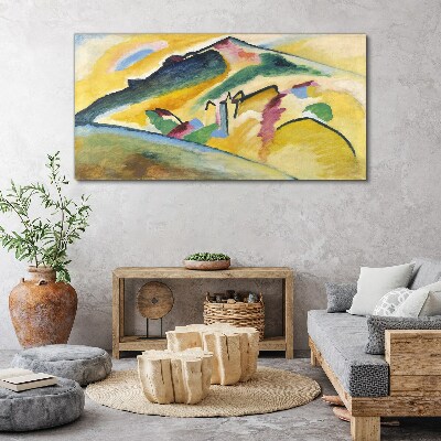 The colors of the mountain landscape Print on canvas
