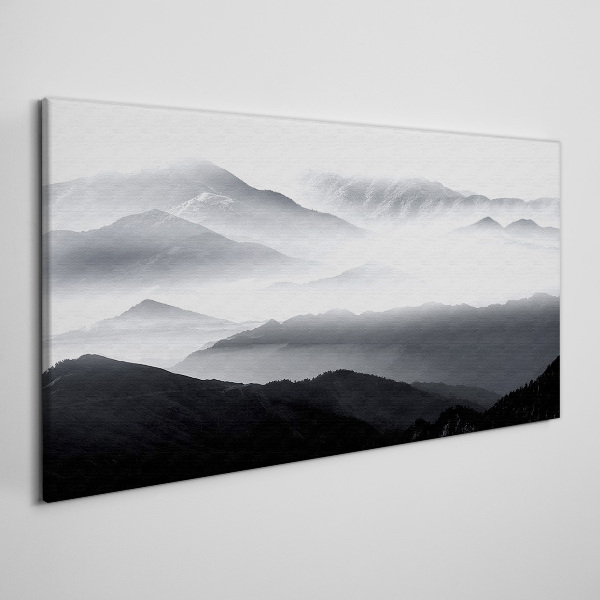 Misty mountain panorama Canvas wall art