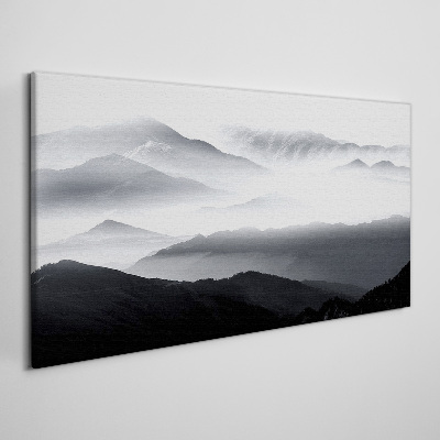 Misty mountain panorama Canvas wall art