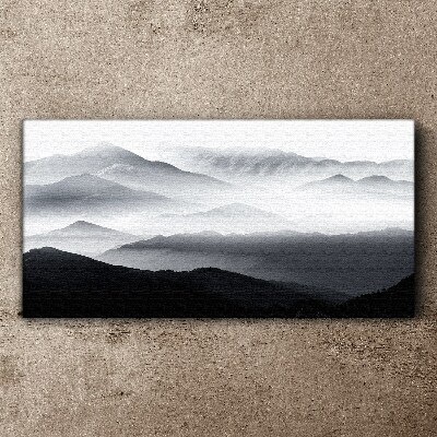 Misty mountain panorama Canvas wall art