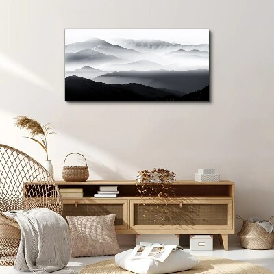 Misty mountain panorama Canvas wall art