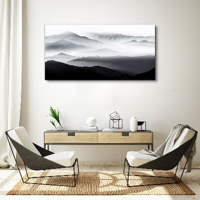 Misty mountain panorama Canvas wall art