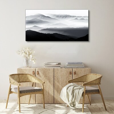 Misty mountain panorama Canvas wall art