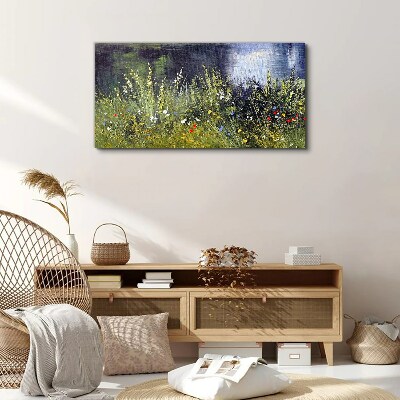 Flower meadow in the light Print on canvas