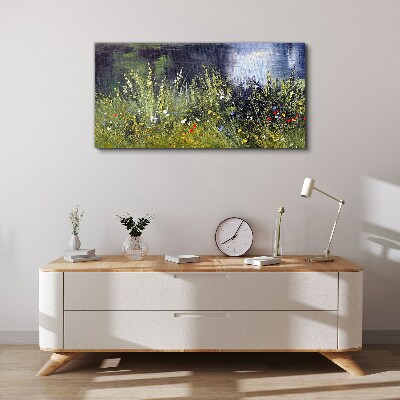 Flower meadow in the light Print on canvas