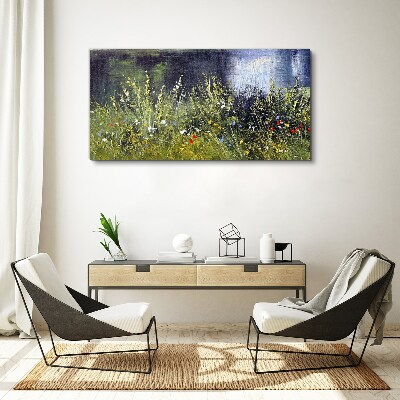 Flower meadow in the light Print on canvas