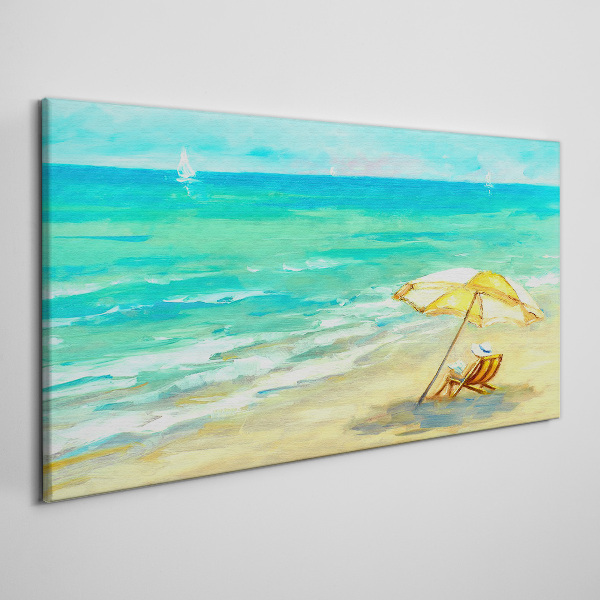 Summer holidays by the sea Canvas wall art