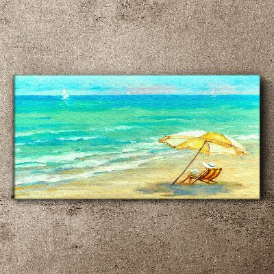 Summer holidays by the sea Canvas wall art