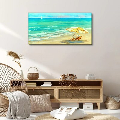 Summer holidays by the sea Canvas wall art