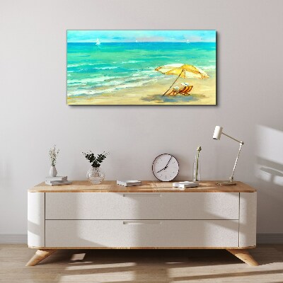 Summer holidays by the sea Canvas wall art