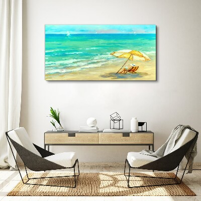 Summer holidays by the sea Canvas wall art