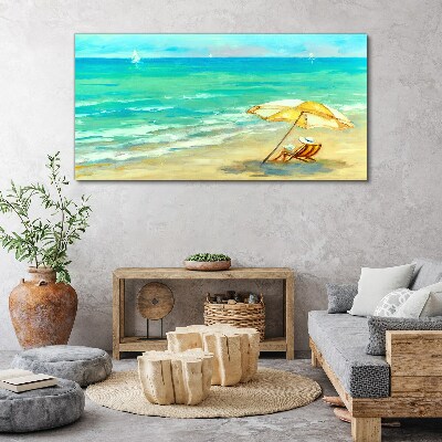 Summer holidays by the sea Canvas wall art