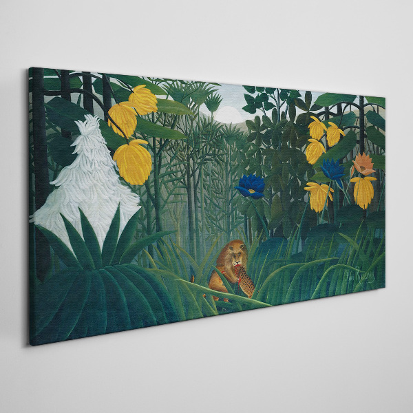 Mysterious forest with wild nature Canvas wall art