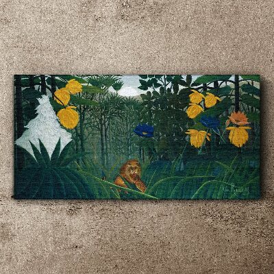 Mysterious forest with wild nature Canvas wall art