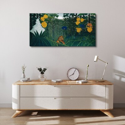 Mysterious forest with wild nature Canvas wall art