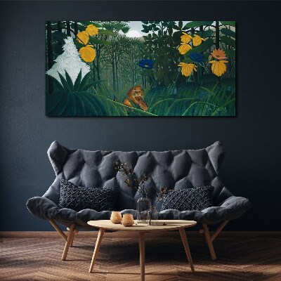 Mysterious forest with wild nature Canvas wall art