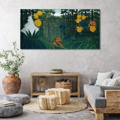Mysterious forest with wild nature Canvas wall art