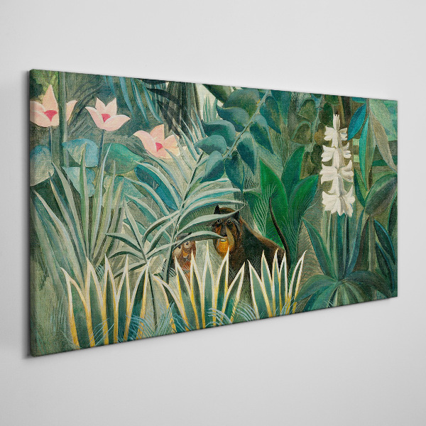 Mysterious forest with wild animals Canvas wall art