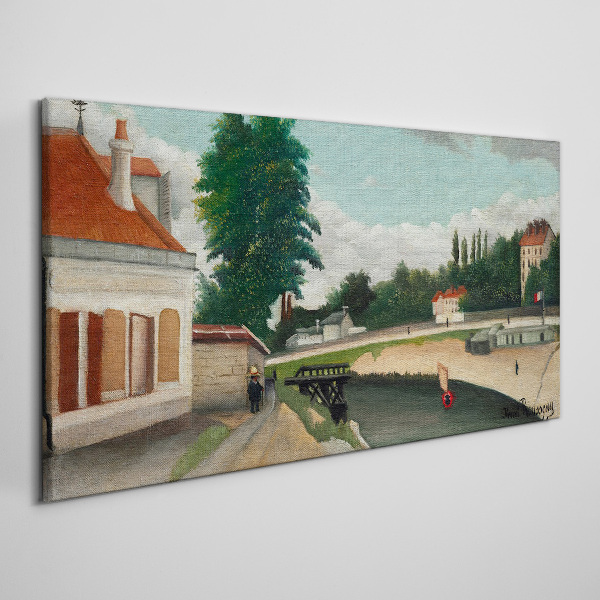 A quiet river bank Print on canvas
