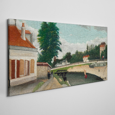 A quiet river bank Print on canvas