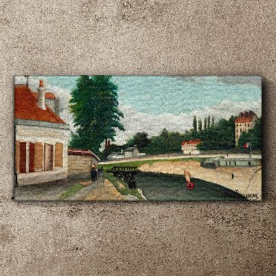 A quiet river bank Print on canvas