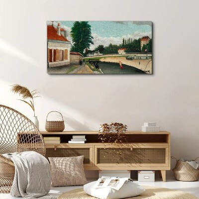 A quiet river bank Print on canvas