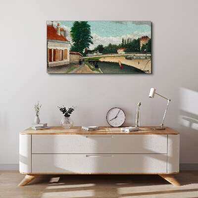 A quiet river bank Print on canvas