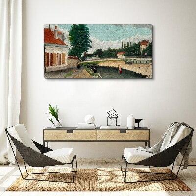A quiet river bank Print on canvas