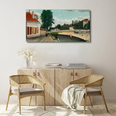 A quiet river bank Print on canvas