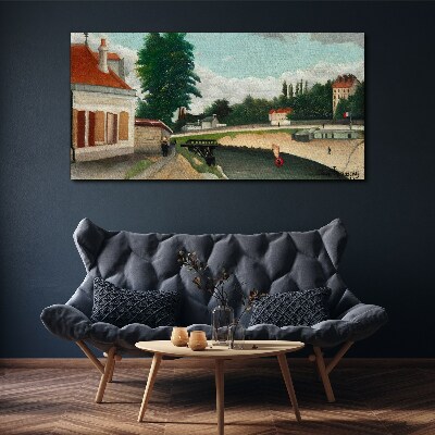 A quiet river bank Print on canvas