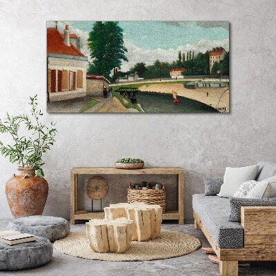 A quiet river bank Print on canvas