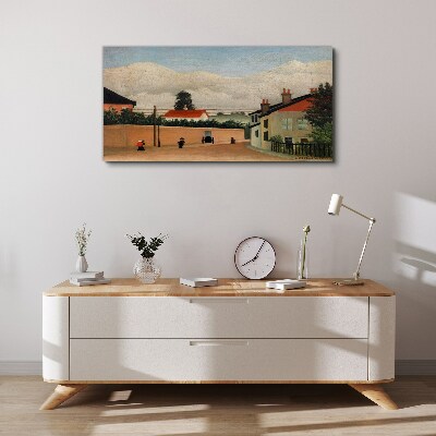 A quiet street in the landscape Canvas wall art