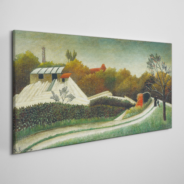 Countryside scenery with trees Print on canvas