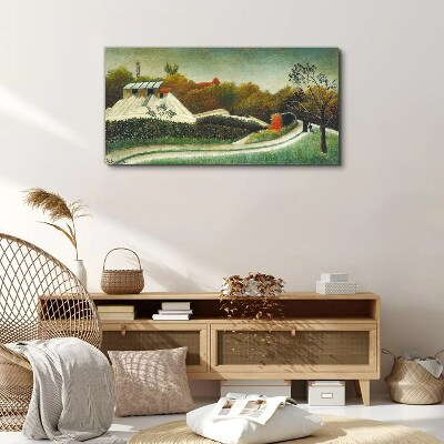 Countryside scenery with trees Print on canvas