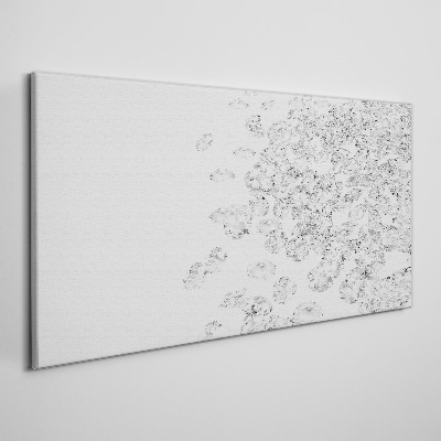 Crystal rain on white background Canvas wall art