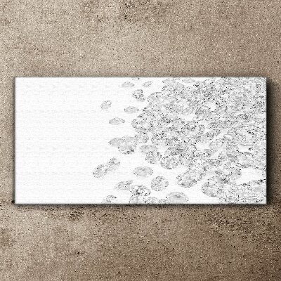 Crystal rain on white background Canvas wall art