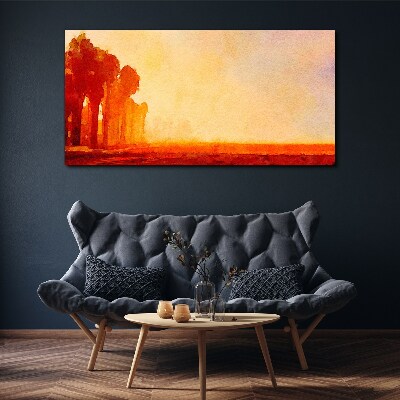 Abstraction forest orange Canvas print