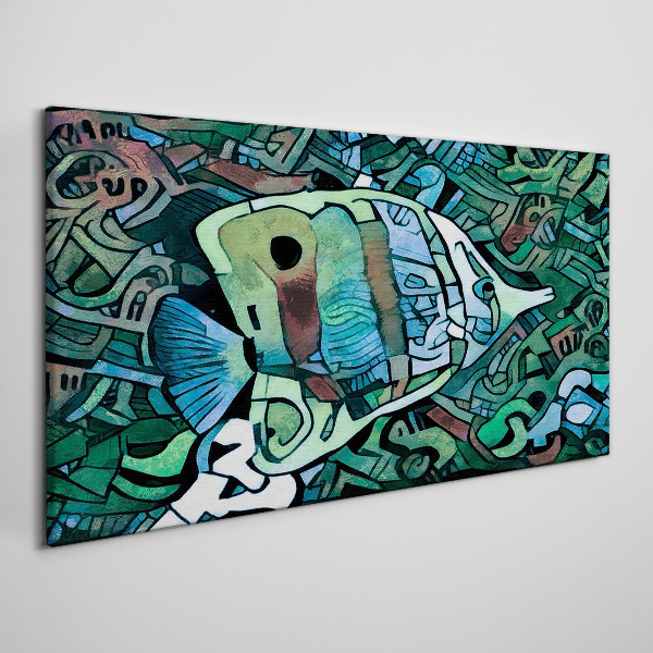 Colorful fish world Print on canvas