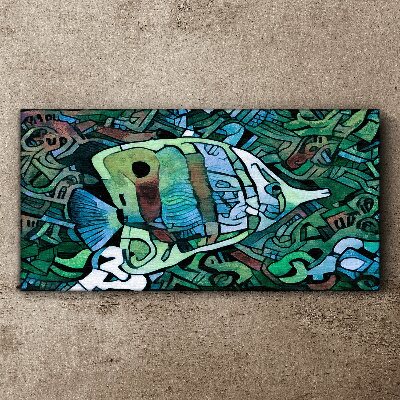 Colorful fish world Print on canvas