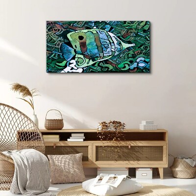 Colorful fish world Print on canvas