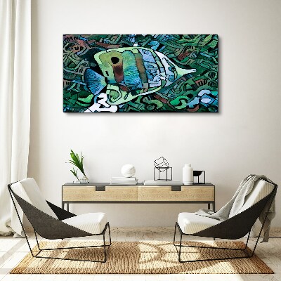 Colorful fish world Print on canvas