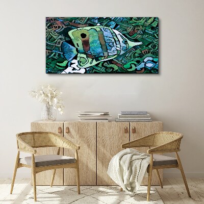 Colorful fish world Print on canvas