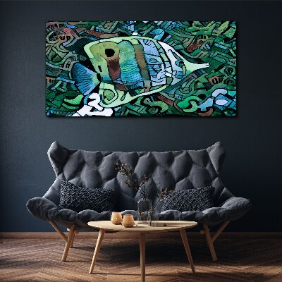Colorful fish world Print on canvas
