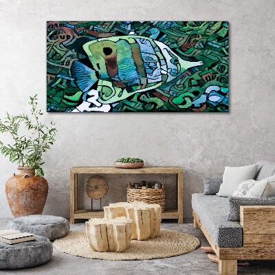 Colorful fish world Print on canvas