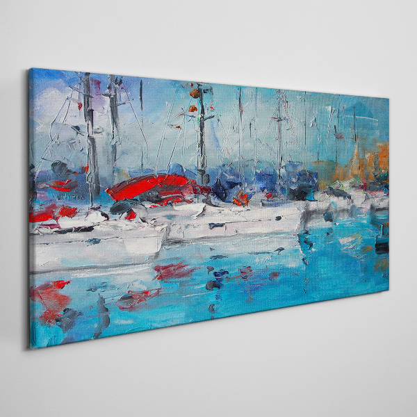 Harbour Sails in the Sun Canvas wall art
