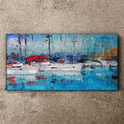 Harbour Sails in the Sun Canvas wall art