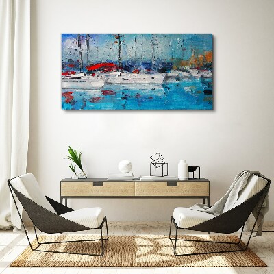 Harbour Sails in the Sun Canvas wall art