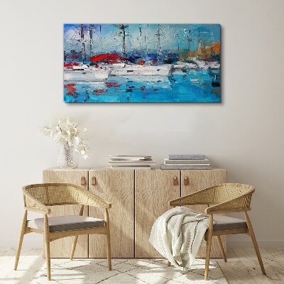 Harbour Sails in the Sun Canvas wall art