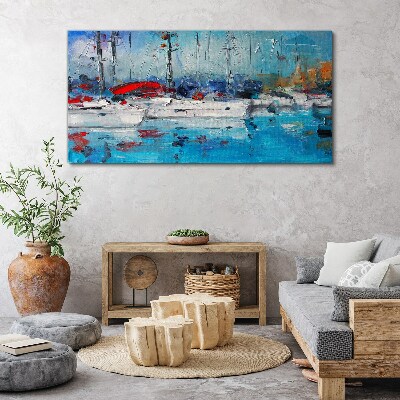 Harbour Sails in the Sun Canvas wall art