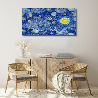 Starry night Print on canvas